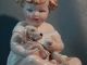 Vincenzo Bertolotti Piano Baby Girl Dog Nurse Italian Milano Italy Ceramiche Figurines photo 1