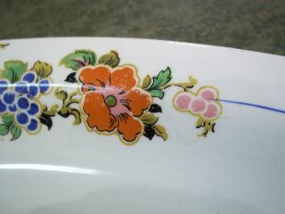 Antique Platter Illinois China Co Lincoln Il 13x9.  5 Wild Flower Pattern photo