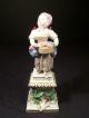 Very Rare Early Antique Meissen Porcelain Bisque Pair Of Gardeners Urns photo 8
