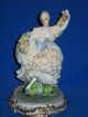 Antique Italian Luigi Fabris Porcelain Dresden Lace Lady Figurine Floral Garland Figurines photo 1
