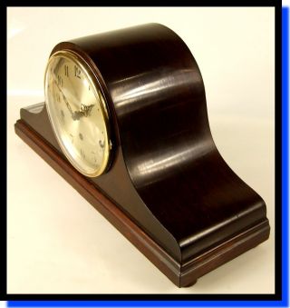 Elegant Art Deco Westminster Chime 8 Day Mantle Clock In Vg Working Cond photo