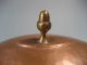 Fine American Copper Plated Lidded Tureen W/ Brass Acanthus Leaf Decor 20th C. Metalware photo 5
