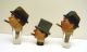 Antique Black Forest Musical Bottleheads Carved Figures photo 1