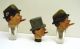 Antique Black Forest Musical Bottleheads Carved Figures photo 3