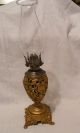 Antique Rochester Style Miniature Banquet Oil Kerosene Lamp Metal Font,  Chimney Lamps photo 1