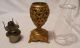 Antique Rochester Style Miniature Banquet Oil Kerosene Lamp Metal Font,  Chimney Lamps photo 2