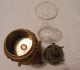 Antique Rochester Style Miniature Banquet Oil Kerosene Lamp Metal Font,  Chimney Lamps photo 5