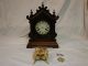 Antique German Hamburg Amerikanische Parlor Clock 1ms Clocks photo 8