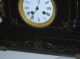 Antique French Marble/slate Clock Runs,  Spelter Clock Topper Clocks photo 4