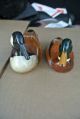 2 Vintage Carved Wood Wooden Canada Goose & Mallard Figurines Decoys Excl Carved Figures photo 1