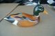 2 Vintage Carved Wood Wooden Canada Goose & Mallard Figurines Decoys Excl Carved Figures photo 6