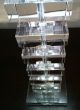 Stunning Lead Crystal Table Lamp Stacked Beveled Squares With Cut Corner Shade Lamps photo 9