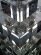 Stunning Lead Crystal Table Lamp Stacked Beveled Squares With Cut Corner Shade Lamps photo 5