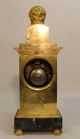Antique French Empire Gold Gilt Bronze Ormolu Clock Socrates Sculpture Statue Clocks photo 9