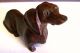 Vtg.  Dachshund Weiner Dackel Dog Wood Carved Black Forest German Figure Figurine Carved Figures photo 1