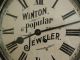 Antique English Advertising Fine Gallery Wall Clock Circa 1910 Clean And Runs Clocks photo 8