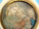 Antique Faux Ivory Frame With Painting On Faux Ivory~mother & Babies~as Found Other photo 2