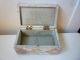 English Mother - Of - Pearl Wood Box With Ox - Bone,  Silk - Lined,  19th Cent. ,  4 3/8in. Boxes photo 3