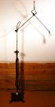 Rare 19th C 1882 Oc White Floor Lamp With Cast Iron Lions Paw Base Lamps photo 1