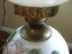 Antique Hand Painted Gone With The Wind Lamp Converted Lights Top & Bottom Works Lamps photo 2