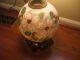 Antique Hand Painted Gone With The Wind Lamp Converted Lights Top & Bottom Works Lamps photo 4
