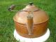 Antique Rever Large Copper Tea Water Kettle Cookware Pot Wood Handle 6 