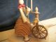 This Is All Wood With A Lady On A Spinning Wheel Made In Poand By S.  Sitarski Carved Figures photo 1