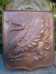 Vintage Winged Griffin/dragon Copper Shield Crest Metalware photo 3