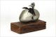 Unique Buzzard Bird Hatching From Egg Vintage Metalware Art Piece / 