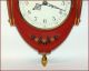 German 1962 Junghans Unusual Ato - Mat 7 Jewels Wooden & Brass 14.  5  Wall Clock Clocks photo 2