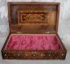 Antique Ornate Folk Ark Box With Wood & Shell Inlays Boxes photo 4