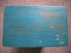 Vintage Traditional Primitive Wooden Box With 14 Drawers Spice Box Notions Teal Boxes photo 3