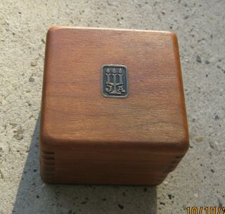 Vintage James Avery Dovetailed Wooden Box 4 Jewelry Ring Earrings photo
