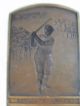 Judd Bronze Bookends - Golfers,  Lady & Gentleman,  Bobby Jones Era 1923 - 1930 Metalware photo 8
