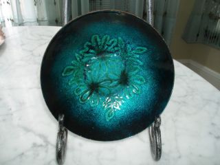 Lang Blue & Green Enamel On Copper Bowl photo