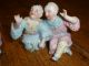 Pair Old Porcelain German Ernst Bohne Sohne Oriental Twin Boys Figurines Asian Figurines photo 1