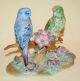 Vintage Japan Porcelain Ceramic Pottery Lovely Pair Parakeets Bird Figurine Figurines photo 2