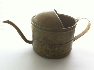 Vintage Watering Can - Great For African Violets - Rich Aged Patina photo