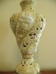 Vintage Capodimonte Figural Table Lamp Gold/white Porcelain Brass Dolphin Base Lamps photo 1