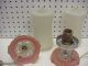Pair Art Deco Clear Colored & Frosted Glass Boudoir Lamps Lamps photo 2