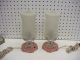 Pair Art Deco Clear Colored & Frosted Glass Boudoir Lamps Lamps photo 4