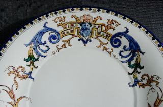 French Louis Xv Style Antique Plate Gien 19th photo