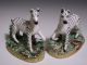 Antique Pair Staffordshire Zebra Figurines,  Figures,  England Figurines photo 2