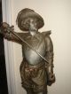 Large French Don Juan Spelter Statue Metalware photo 2