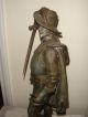 Large French Don Juan Spelter Statue Metalware photo 4