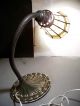Antique Aladdin Shell Art Deco Desk Lamp W/leaded Glass Shade,  1920s Lamps photo 4