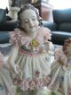Antique Volkstedt Lace Dressed Three Sisters Porcelain Figurine Figurines photo 3