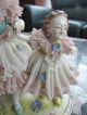 Antique Volkstedt Lace Dressed Three Sisters Porcelain Figurine Figurines photo 4
