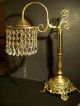 Exquisite Antique Victorian Table Or Desk Lamp W/cut Crystal Lustres,  1920s Lamps photo 1