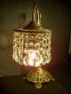 Exquisite Antique Victorian Table Or Desk Lamp W/cut Crystal Lustres,  1920s Lamps photo 2
